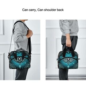 MNSRUU Insulated Lunch Bag Butterfly Skull Mysticism Lunch Tote Reusable Cooler Bag Container with Adjustable Shoulder Strap