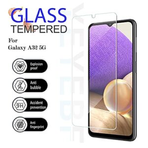 Galaxy A32 5G Tempered Glass Screen Protector by YEYEBF, [2 Pack] [3D Glass] [Bubble-Free] [Anti-Glare] Screen Protector Glass for Samsung Galaxy A32