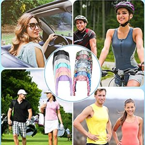 14 Pieces Women Cooling Shawl Arm Sleeve with Finger Hole Anti-UV Golf Cooling Shawl Arm Sleeve Sun Protection Breathable and Comfortable for Golfing, Driving, Riding, Fishing, 14 Colors