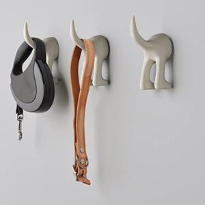 Ikea BASTIS Dog-Tail Wall Hooks, Beige, 12 Centimetres, Set of 3