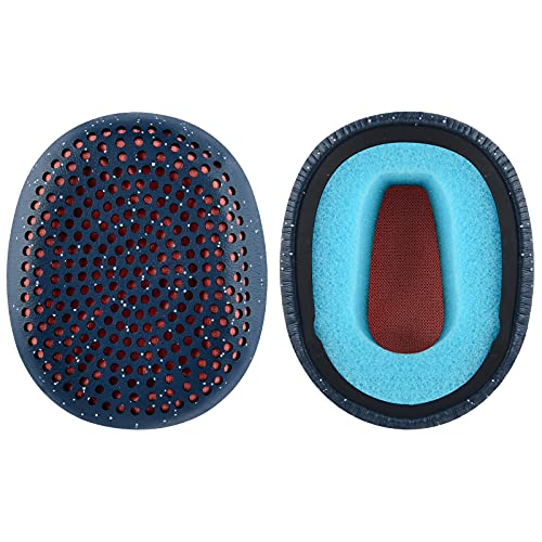 Geekria QuickFit Replacement Ear Pads for Skullcandy Riff Wireless Headphones Ear Cushions, Headset Earpads, Ear Cups Repair Parts (Blue)