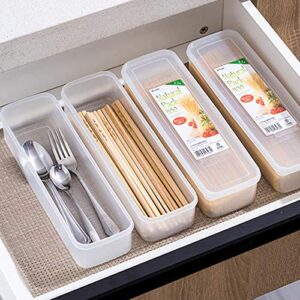 4 Pcs Pasta Storage Container Kitchen Spaghetti Food Storage Box - Noodle Canister With Lid for Spaghetti, Noodles, Pasta, Eggs, Fruits Snacks