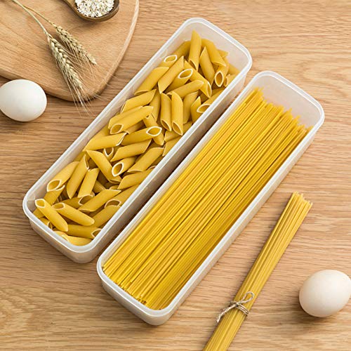 4 Pcs Pasta Storage Container Kitchen Spaghetti Food Storage Box - Noodle Canister With Lid for Spaghetti, Noodles, Pasta, Eggs, Fruits Snacks