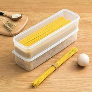 4 Pcs Pasta Storage Container Kitchen Spaghetti Food Storage Box - Noodle Canister With Lid for Spaghetti, Noodles, Pasta, Eggs, Fruits Snacks