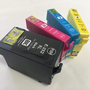 UPlus Remanufactured Ink Cartridge Replacement for Epson 252XL 252 XL 252 Ink to use for Epson WF-7110 WF-7610 WF-7620 WF-7710 WF-3620 WF-3630 WF-3640 (1Big-Black, 1 Cyan, 1 Magenta, 1 Yellow, 4Pack)