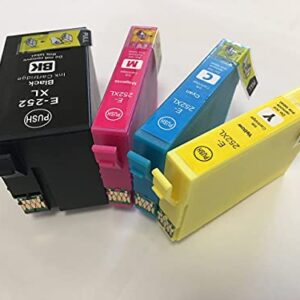 UPlus Remanufactured Ink Cartridge Replacement for Epson 252XL 252 XL 252 Ink to use for Epson WF-7110 WF-7610 WF-7620 WF-7710 WF-3620 WF-3630 WF-3640 (1Big-Black, 1 Cyan, 1 Magenta, 1 Yellow, 4Pack)