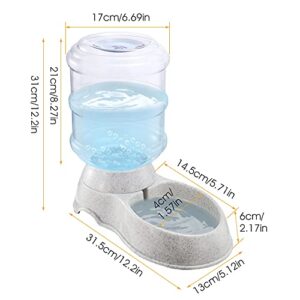 1 Gallon Automatic Replenish Pet Water Dispenser, Self-Dispensing Gravity Pets Water Feeder for Cats & Small Dogs