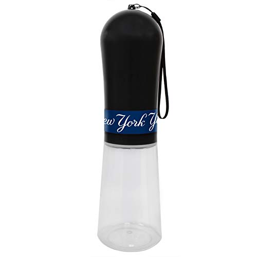 MLB Dog Water Bottle - New York Yankees Baseball Pet Water Bottle. Best Cat Water Bottle. Water Fountain Dispenser for Dogs & Cats, 13.5oz . Cool Pet Travel Water Bottle with 2 Carbon Water Filter