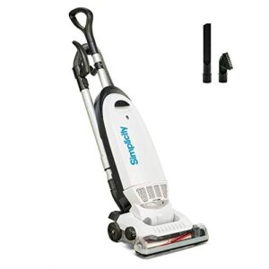 simplicity allergy upright vacuum for carpet and hardwood, multi surface vacuum cleaner with certified hepa filter and bag, s20ezm