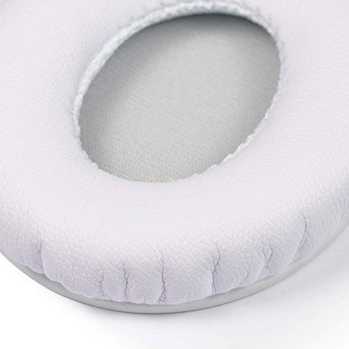 Replacement Solo HD Earpads Ear Cushion Compatible with Monster Beats by Dr.Dre Solo 1.0 Solo HD On-Ear Headphones (White)