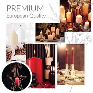 SPAAS Straight Candle Sticks - Pack of 8 6" Long Black Candles | 5 Hour Long Burning Unscented Candles for Emergency Candles, Chime Candles, Table Candles for Wedding, and Home Decoration (Black)