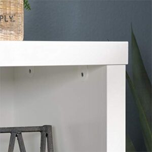 Sauder Horizontal Bookcase, Soft White Finish