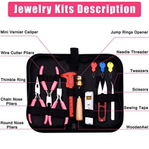 Yholin Jewelry Making Kits for Adults, Wire Wrapping Kit with Tools, Wire, Accessories for Making and Repair