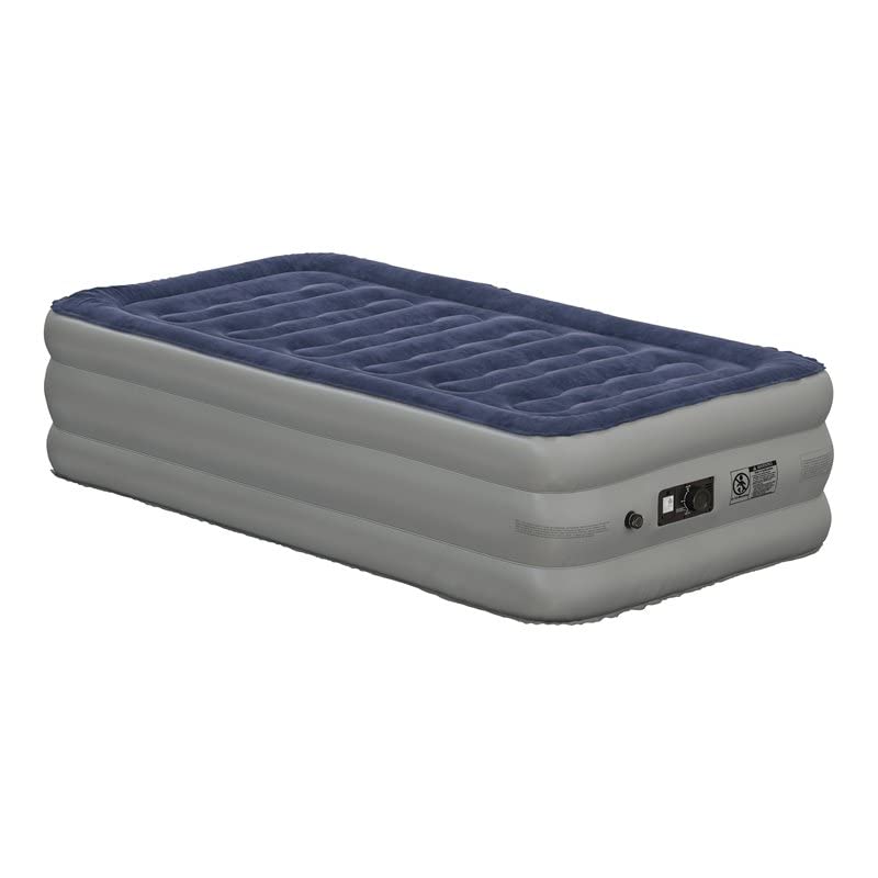 Flash Furniture Kellos 18 inch Air Mattress with ETL Certified Internal Electric Pump and Carrying Case - Twin,Blue