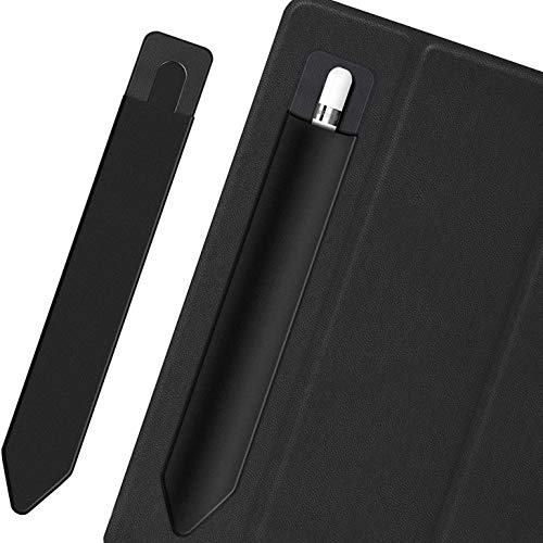 BoxWave Stylus Pouch Compatible with Apple iPhone 12 Pro Max (Stylus Pouch by BoxWave) - Stylus PortaPouch, Stylus Holder Carrier Portable Self-Adhesive for Apple iPhone 12 Pro Max - Jet Black
