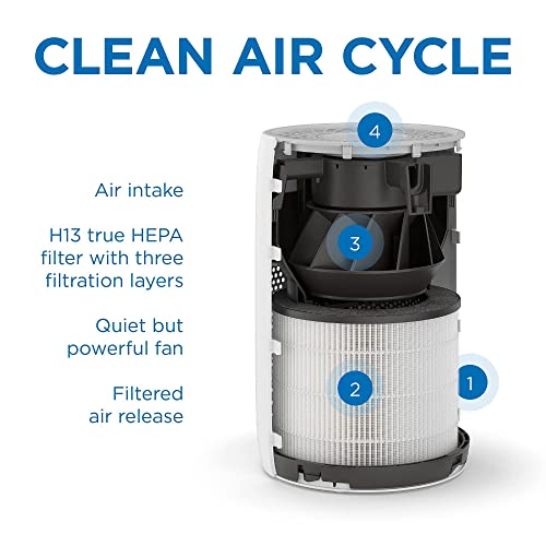 Medify MA-22 Air Purifier with H13 True HEPA Filter | 330 sq ft Coverage | for Allergens, Wildfire Smoke, Dust, Odors, Pollen, Pet Dander | Quiet 99.9% Removal to 0.1 Microns | Black, 1-Pack