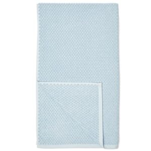 Amazon Basics Odor Resistant Textured Bath Towel, 30 x 54 Inches - 2-Pack, Light Blue