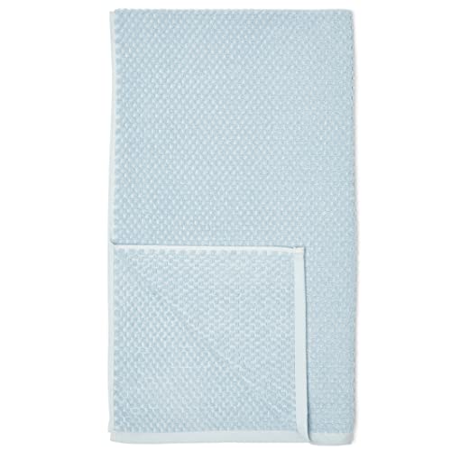 Amazon Basics Odor Resistant Textured Bath Towel, 30 x 54 Inches - 2-Pack, Light Blue