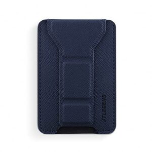 JTLEGEND Atlas Phone Stand with Stick on Card Holder for Back of Phone Kickstand Scratch-Resistant (Berry Blue)