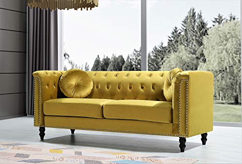 US Pride Furniture S5612-SF Sofas, Strong Yellow