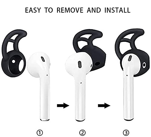 Loirtlluy 4 in 1 Anti-Lost Accessories for Airpods, Airpods Strap Magnetic Cord, Ear Hooks and Covers Compatible with Airpods 1 & 2, Airpods Watch Band Holder, Blac