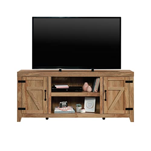 Sauder Misc Entertainment Credenza, L: 15.28" x W: 62.68" x H: 26.77", Sindoori Mango Finish