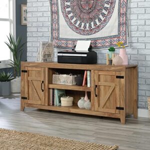 Sauder Misc Entertainment Credenza, L: 15.28" x W: 62.68" x H: 26.77", Sindoori Mango Finish