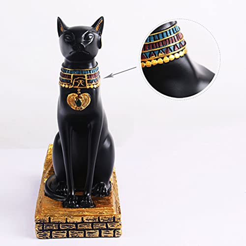 Cabilock Countertop Wine Bottle Holder Animal Wine Bottle Display Stand Egyptian Cat Figurine Statue for Table Pantry Cabinet Decoration