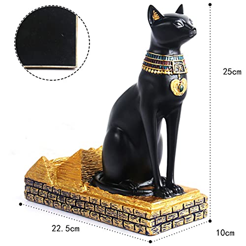 Cabilock Countertop Wine Bottle Holder Animal Wine Bottle Display Stand Egyptian Cat Figurine Statue for Table Pantry Cabinet Decoration