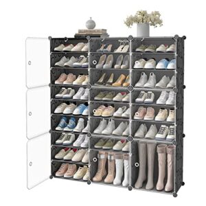 aeitc shoe rack 9 tiers shoe organizer narrow standing stackable shoe storage cabinet for closet