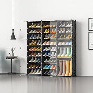 Aeitc Shoe Rack 9 Tiers Shoe Organizer Narrow Standing Stackable Shoe Storage Cabinet for Closet