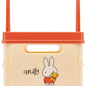 Skater BWOT13-A Folding Storage Box, Storage Case, Basket, Miffy Cursive Logo, 15.0 x 9.8 x 7.7 inches (38 x 25 x 19.5 cm)