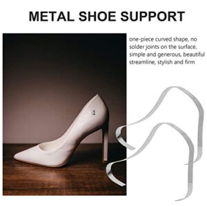Holibanna 2Pcs Sandal Shoe Store Display Stands Shoe Retail Shop Shoe Supports Stainless Steel High Heeled Shoe Shaper Forms Inserts Silver