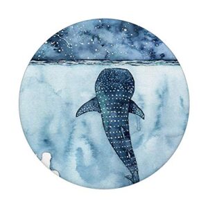 Whale shark watercolor painting PopSockets PopGrip: Swappable Grip for Phones & Tablets