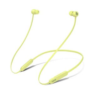 beats flex wireless portable bluetooth earbuds built-in microphone - yuzu yellow (renewed)