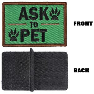 14er Tactical K9 Unit Dog Patches (12-Pack) | Embroidered Service Animal, Ask to Pet, Do Not Pet, Therapy Dog In Training | ESA Hook and Loop Patches for Dog Vest, Military Harness, Collar and Leashes