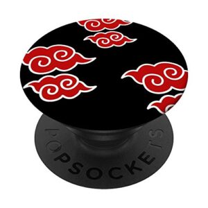 anime red cloud pattern illustration popsockets popgrip: swappable grip for phones & tablets