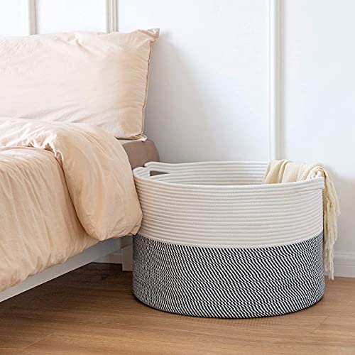 Goodpick XXXL Large Cotton Rope Basket Laundry Basket Baby Nursery Storage Bin (Set of 2)