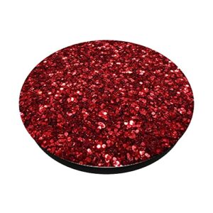 Beautiful Red-Foil-Confetti PopSockets PopGrip: Swappable Grip for Phones & Tablets