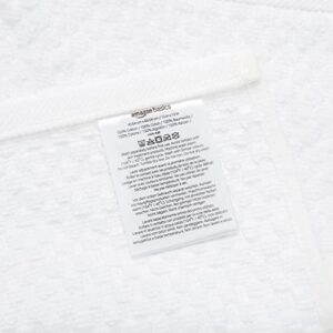 Amazon Basics Odor Resistant Textured Wash Cloth, 12 x 12 Inches - 12-Pack, White