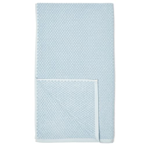 Amazon Basics Odor Resistant Textured Bath Towel, 30 x 54 Inches - 4-Pack, Light Blue
