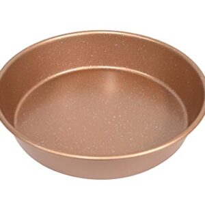 casaWare Ceramic Coated NonStick 9-Inch Round Pan, Rose Gold