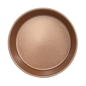 casaWare Ceramic Coated NonStick 9-Inch Round Pan, Rose Gold