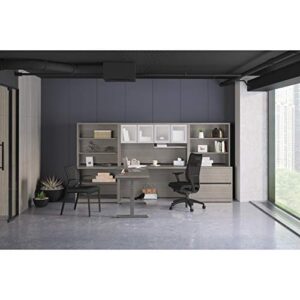 HON 10500 Series Box/File Credenza with Kneespace, Sterling Ash