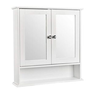 Simple and Stylish Bathroom Wall Mounted Cabinet, Mirrored Storage Medicine Cabinet, Multipurpose Cabinet for Bathroom, Vestibule, Bedroom (Double)