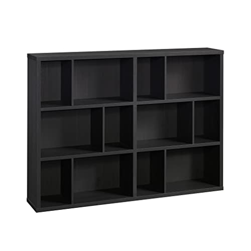 Sauder Horizontal Bookcase, Raven Oak Finish