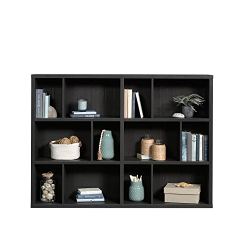 Sauder Horizontal Bookcase, Raven Oak Finish