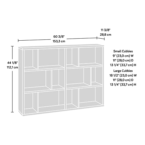 Sauder Horizontal Bookcase, Raven Oak Finish