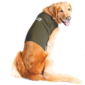 YEPETS Anti-Stress Suit for Dogs. 95% Cotton Relaxing and Calming Jacket (Medium, Army Green)