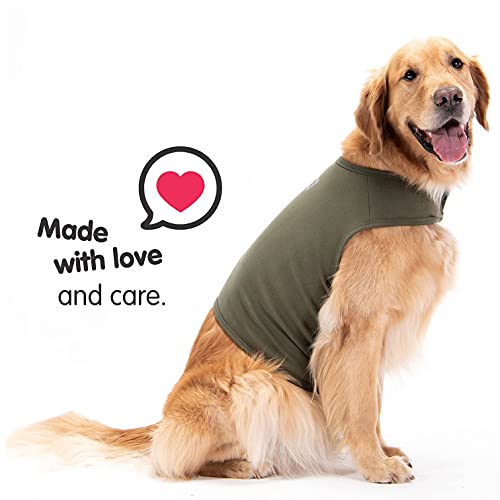 YEPETS Anti-Stress Suit for Dogs. 95% Cotton Relaxing and Calming Jacket (Medium, Army Green)